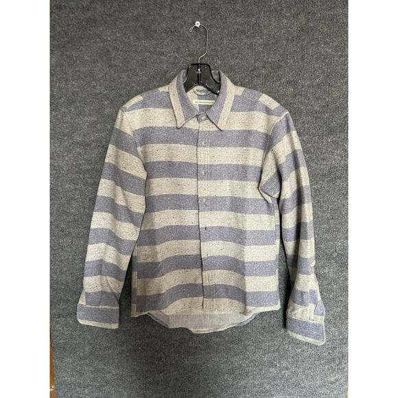 Raleigh Denim Workshop Shirt Mens Small Blue Cotton Flannel Heavyweight - Picture 1 of 6